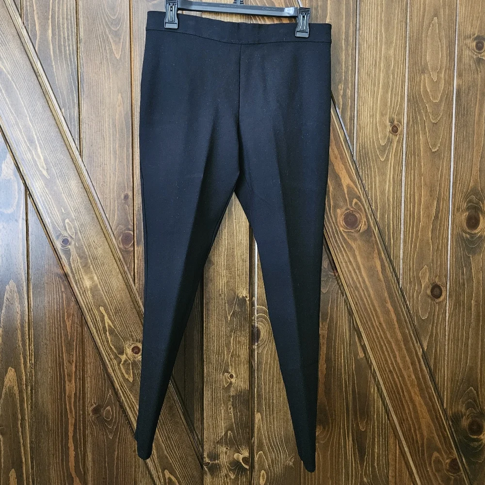 MAX STUDIO black L pants stretch EUC elastic pull on dress casual office Large